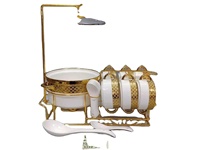 Ensemble de soupières et de plats en porcelaine pour restaurant moderne, chauffe-soupe de luxe, pots à soupe et à bouillon en céramique