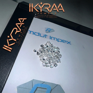เพชรทรงมาร์คีส์รูปไข่เจียระไนแบบ Emerald Cut เพาะเลี้ยงในห้องปฏิบัติการ สี D ขัดเงา ได้รับการรับรองจาก IGI สำหรับทำเครื่องประดับ IKYRAA JEWELS - Product Image 3