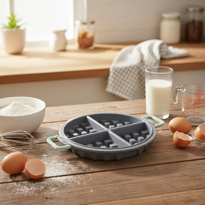 Moule à gaufres en silicone de qualité alimentaire, très vendu, pour friteuse à air, four, outils de pâtisserie pour la maison, vente transfrontalière - Product Image 1