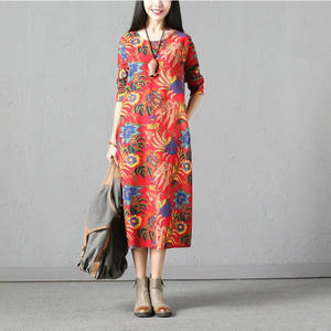 Vestiti donna più venduti grandi larghi abiti <span class=keywords><strong>da</strong></span> <span class=keywords><strong>sera</strong></span> a maniche lunghe <span class=keywords><strong>da</strong></span> donna a maniche lunghe abiti <span class=keywords><strong>casual</strong></span> artistici retrò <span class=keywords><strong>da</strong></span> donna - Product Image 2