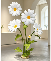 Fleur géante en papier crépon blanc surdimensionnée, faite à la main, pour décoration florale stéréoscopique, idéale pour boutique, extérieur ou toile de fond de mariage