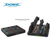 Base de Carga Mini Cuatro en Uno para Controles Izquierdo/Derecho de Nintendo Switch 2 con Iluminación RGB, Incluye Cable de Carga TNS-3160