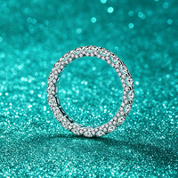 Bague pour femme en argent sterling S925 certifiée GRA, Moissanite couleur D, bague de mariage cubaine en moissanite, vente en gros directe usine.