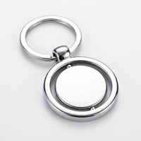Porte-clés rotatif personnalisé en alliage de zinc double face avec autocollants imprimés sur mesure, logo, support de voiture, cadeau souvenir - Léger