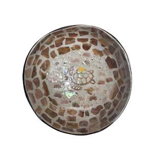 Vente en gros Bol en noix de coco coloré écologique avec incrustation de vadrouille Bol à smoothie Vaisselle accrocheuse pour les restaurants du Vietnam - Product Image 2