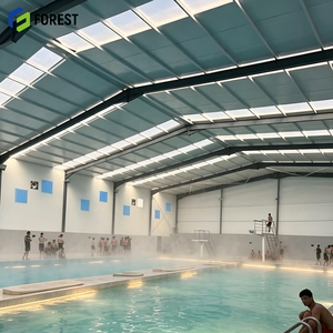 Structure de piscine modulaire en acier galvanisé haute capacité, complexe de piscine préfabriqué, cadre de natatorium lourd - Product Image 1