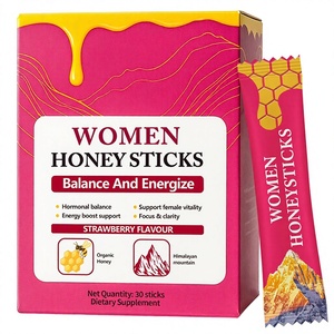 Palitos <span class=keywords><strong>de</strong></span> <span class=keywords><strong>Miel</strong></span> con Shilajit para Mujeres, con Shatavari y Azafrán, para el Equilibrio Hormonal, Energía y Vitalidad Femenina (OEM) - Product Image 1