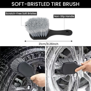 Cepillos de Limpieza para Autos con Cerdas Suaves y Mango, Portátiles, para Eliminar el Polvo y Detallar Ruedas y Neumáticos - Product Image 4