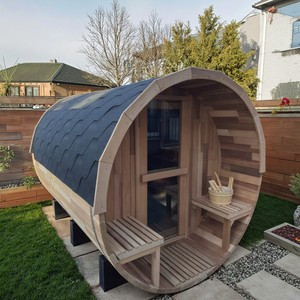 Tùy chỉnh Cedar vân sam hemlock ngoài trời cabine đốt bếp rắn gỗ hồng ngoại Máy sưởi ngoài trời phòng tắm hơi Thùng - Product Image 6