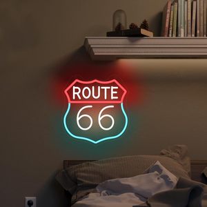 Letrero Luminoso LED de Neón Route 66 para Decoración de Habitaciones, Alimentado por USB, para Dormitorio, Sala de Estar, Sala de Juegos, Cueva del Hombre - Product Image 5