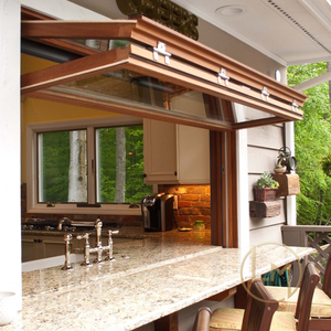 Ventana de cocina plegable con pantalla, ventanas de aluminio deslizantes, Vertical, extraíble, para el hogar - Product Image 5