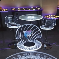 Table de Bar Élégante et Innovante avec Éclairage Intelligent de Style Moderne