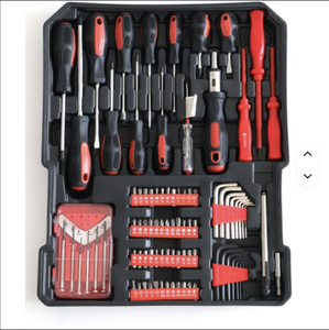 Ensemble d'outils de réparation automobile et domestique de 187 pièces, boîte à outils, trousse à outils dans un coffret à roulettes en aluminium - Product Image 4