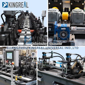KINGREAL Metall bolzen-und Ketten rollen form maschine CU CW UW Kanal form maschine Gipskarton profil Rollen form maschine - Product Image 3