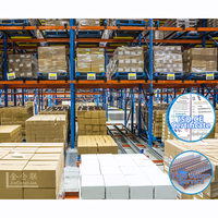 Systèmes de rayonnage à palettes à poussée arrière, acier robuste, protection contre la corrosion, multi-niveaux, haute efficacité de stockage, étagères de garage