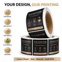 Étiquettes adhésives personnalisées OEM avec impression de logo et nom de marque pour emballage, autocollants en vinyle couleur personnalisée