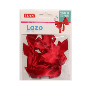 Ilan Lazo 20 mm Nœuds en satin rouge 8 pièces pour décoration artisanale - Product Image 1