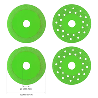 Disques abrasifs multi-pores ultra-minces brasés sous vide de 4.5 pouces pour couper la porcelaine, le verre, les carreaux de céramique, le granit, le marbre 5PACK