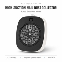 Colector de Polvo para Uñas LCD de Alta Succión, Motor Turbo sin Escobillas Profesional para Equipos de Salón de Uñas, Venta al Por Mayor