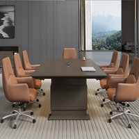 Table de conférence moderne de luxe en bois de petite taille, mobilier de bureau, Chine, prix 2026