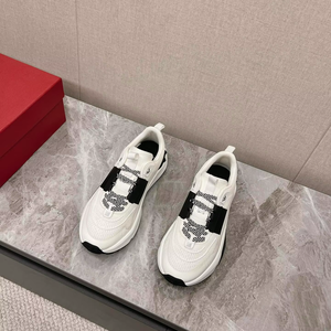 Black White Mixed Colors Genuine Leather Upper Thick Sole Waterproof Lightweight Breathable Height Increasing Casual Shoes - Product Image 1