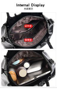 Designer Handbags Large Capacity Famale Handbag Bolsa Women Luxury <b>Soft</b> PU <b>Leather</b> Shoulder <b>Bags</b> High Quality Vintage Tote <b>Bag</b> - Product Image 6