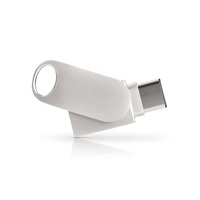 Custom Logo Metal OTG USB Flash Drive 2 in 1 Type C & USB 3.0 Pen Drive 8GB-128GB for Phone & Computer