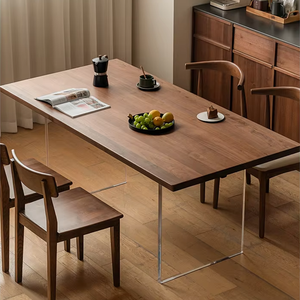 Highend Custom-made Solid Wood Modern <strong>Stable</strong> Dining Furniture Large Simple Rectangular Hotel Villa <strong>Table</strong> - Product Image 1