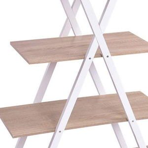 <span class=keywords><strong>X</strong></span>자형 나무 4단 책장 사다리 선반 수납용 - Product Image 4