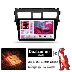 Lecteur DVD de voiture Qualcomm 9 pouces 4 cœurs avec écran IPS, WIFI, GPS, Android 2 Din, <span class=keywords><strong>autoradio</strong></span> pour Toyota VIOS <span class=keywords><strong>Yaris</strong></span> 2007-2013 - Product Image 1