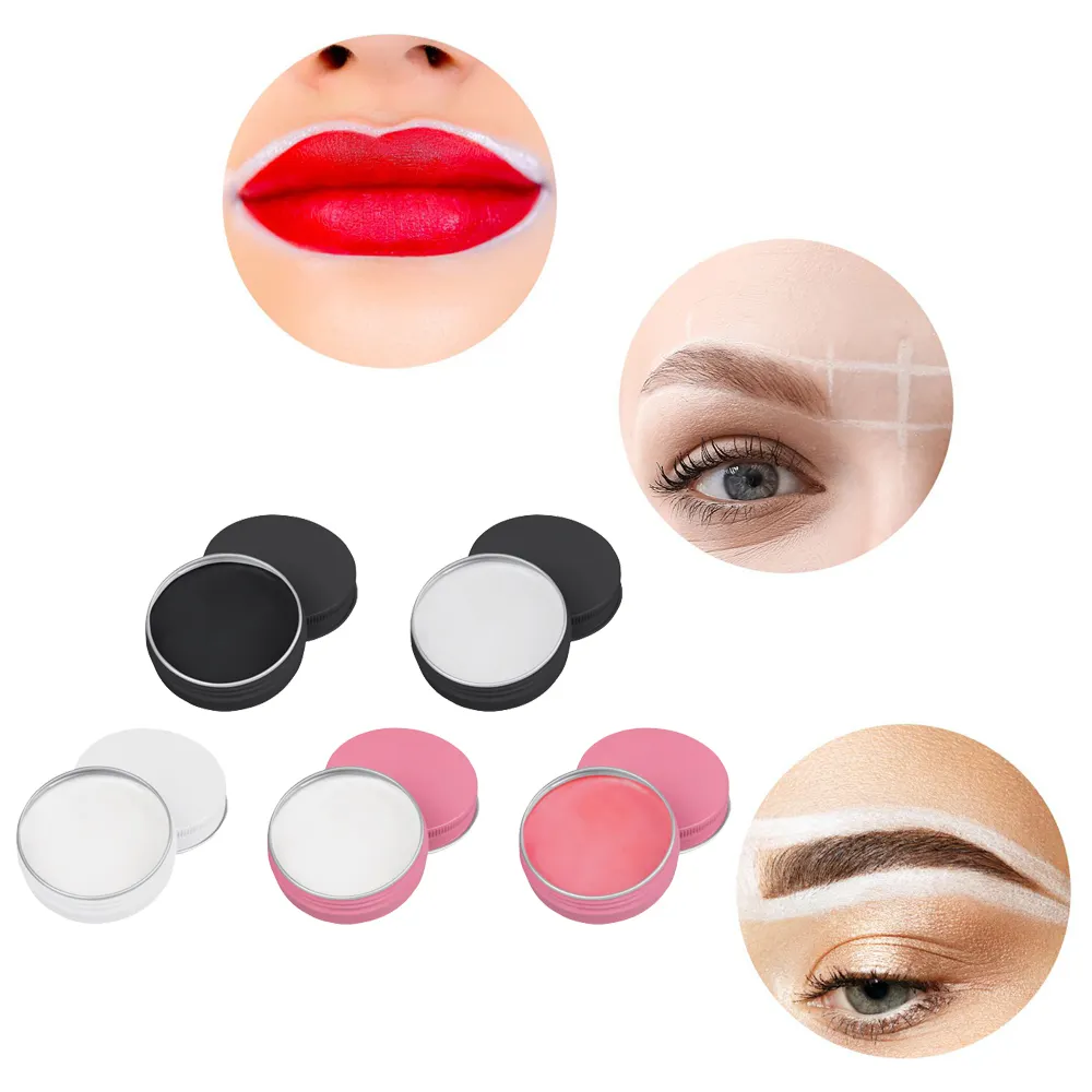 Private Label 20g Microb lading White Brow Paste Augenbrauen Permanent Makeup Mapping Paste Form Position Contour Brow Mapping Tool