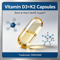 Capsules de Vitamine D3 K2 Marque Blanche pour Adultes : Santé Osseuse et Dentaire, Absorption du Calcium, Soutien Immunitaire, Suppléments à Base de Plantes OEM