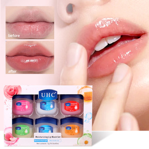 Rouge à lèvres UHC, 6 ensembles de masques hydratants pour les lèvres, pour hommes et femmes, soin des lèvres, anti-dessèchement, version anglaise - Product Image 1