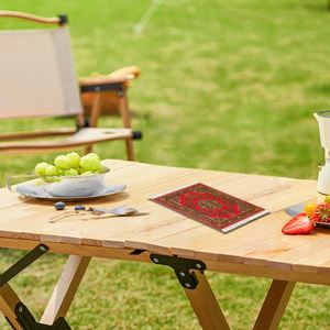 Posavasos con Forma de Alfombra, Posavasos Pequeños con Forma de Borla, Posavasos Decorativos Aislantes de Estilo Étnico Árabe Retro Personalizados - Product Image 6