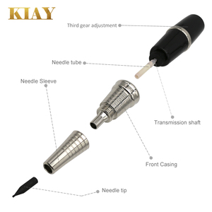 Pistolet de <span class=keywords><strong>tatouage</strong></span> G-9740 en acier inoxydable, machine géante de microblading solaire, outil de maquillage permanent électrique AC 4.5V/1R/3R - Product Image 5