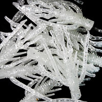 10 pièces/sac 63mm 2.5g Leurre souple flottant en plastique, imitation crevettes et crevettes étrangères, pour la pêche au bar, plusieurs couleurs