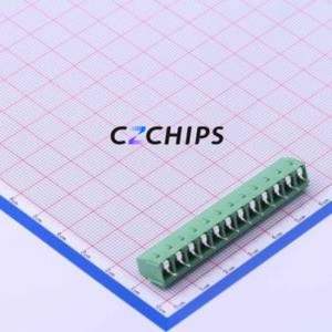 DB127V-5.0-12P-GN-S Screw Terminal Block Through hole Component (THT),P=5mm Connector 1x12P 5mm Green Through Hole - Product Image 2