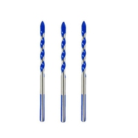 PMS 6mm multifonctionnel bleu allongé Twist Triangle perceuse électrique accessoires de matériel fileté alliage foret hélicoïdal