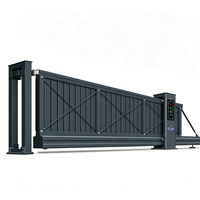 Puerta Corredera Motorizada para Entrada de Vehículos con Fotocélula de Seguridad, Nuevos Diseños de Puertas, Puertas Correderas Cantilever Eléctricas de Aluminio y Bronce