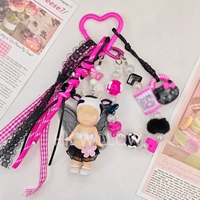 Gantungan kunci boneka Sonny Angel custom, gantungan kunci mobil logam DIY, aksesoris gantungan kunci PVC grosir