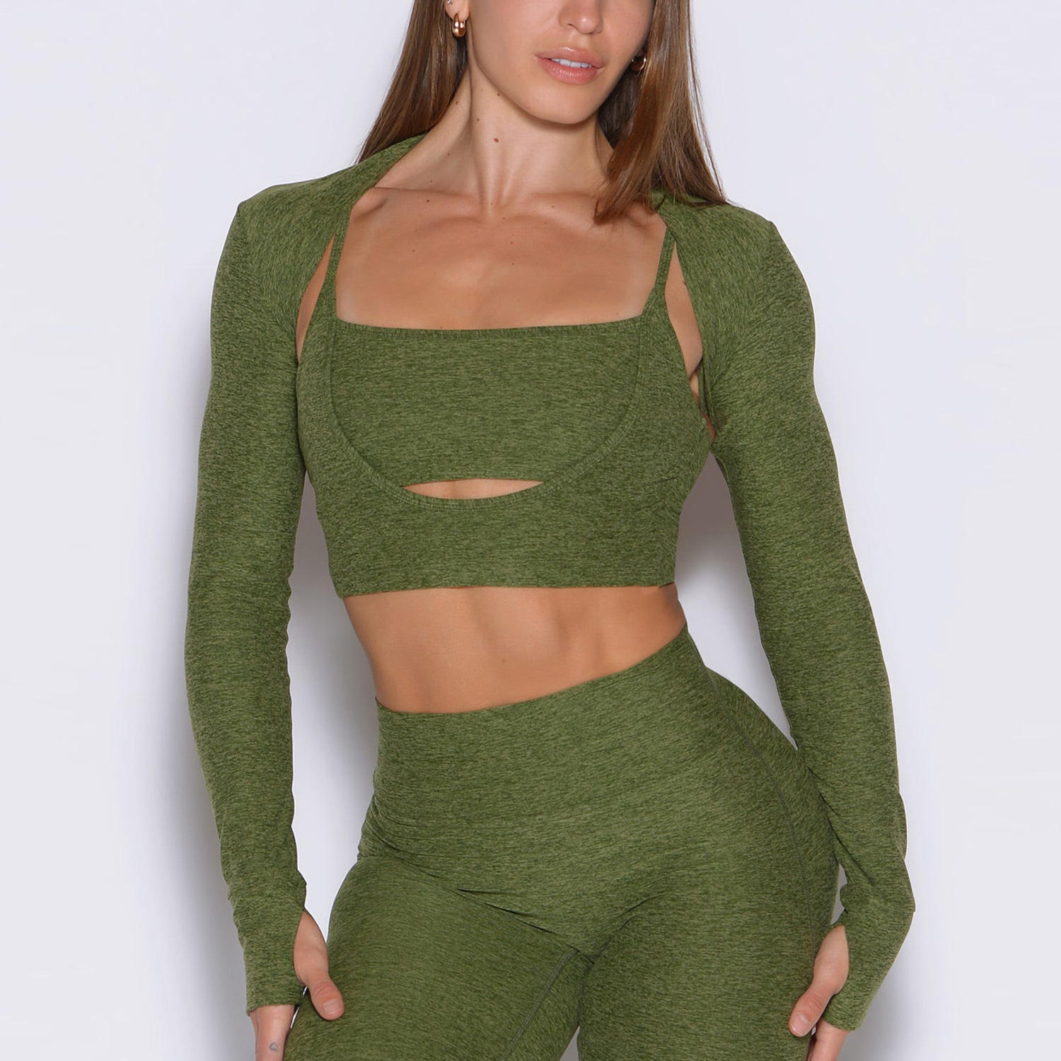 ผ้าคลุมไหล่สีเขียว