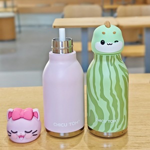 Garrafa de Água Infantil 480ml com Desenho de Panda e Tigre, Tendência 2026, Aço Inoxidável 316, Isolamento a Vácuo, Presente de Volta às Aulas - Product Image 5