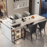 Chaise de salle à manger en métal de style italien, luxe léger, moderne et minimaliste, sans accoudoirs, dossier rembourré en cuir, design haut de gamme pour la maison