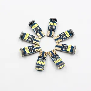 في كانبوس 10 W5W لمبة ليد 15SMD لوحة أرقام داخلية ليد بيضاء ضوء T10 من كانبوس