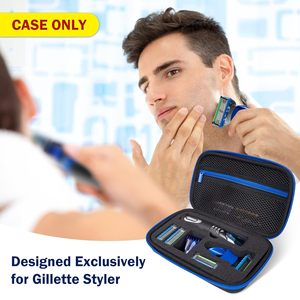 Étui de voyage EVA pour tondeuse à <span class=keywords><strong>barbe</strong></span> <span class=keywords><strong>Gillette</strong></span> Styler, sac de transport antichoc pour les recharges de lames, chargeur, accessoires de rasoir électrique - Product Image 2