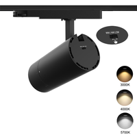 Spot lumineux led à tête mobile de haute qualité, 2 fils, 3 phases, réglable, zoomable, 30w, 40w, rotatif