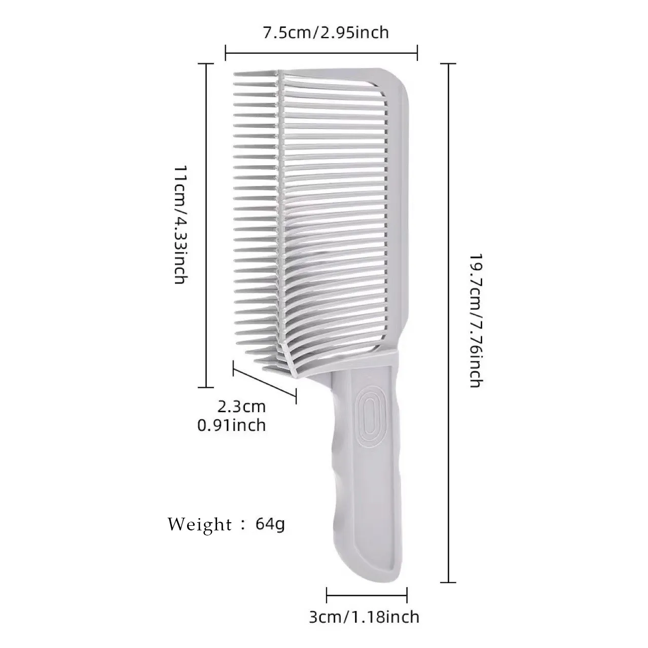 Professional Barber Clipper Heat Resistant Fade Brush Salon Styling Tool Blending Flat Top Hair Cutting Comb For Men