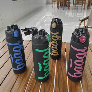 500ml 600ml 700ml Botella de bebida de plástico Tritan sin BPA Pajita Flip Spout Flick Tapa Impresión completa Bebida <span class=keywords><strong>directa</strong></span> para niños - Product Image 2