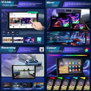 วิทยุติดรถยนต์ Podofo 2 Din 9 นิ้ว รองรับ Wireless <span class=keywords><strong>CarPlay</strong></span>/Android Auto หน้าจอสัมผัส IPS เครื่องเล่นสเตอริโอในรถยนต์ บลูทูธ เครื่องเล่น MP5 บริการ OEM/ODM/โรงงาน - Product Image 3