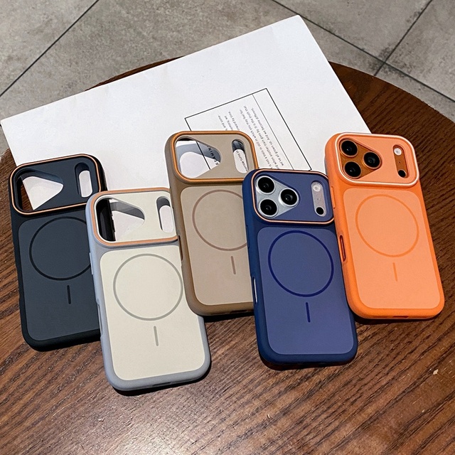 Luxury Frosted Magnetic Wireless Charging Mobile Phone Case for iPhone 17 Pro Max 16 15 14 13 12 Shockproof Matte Back Cover